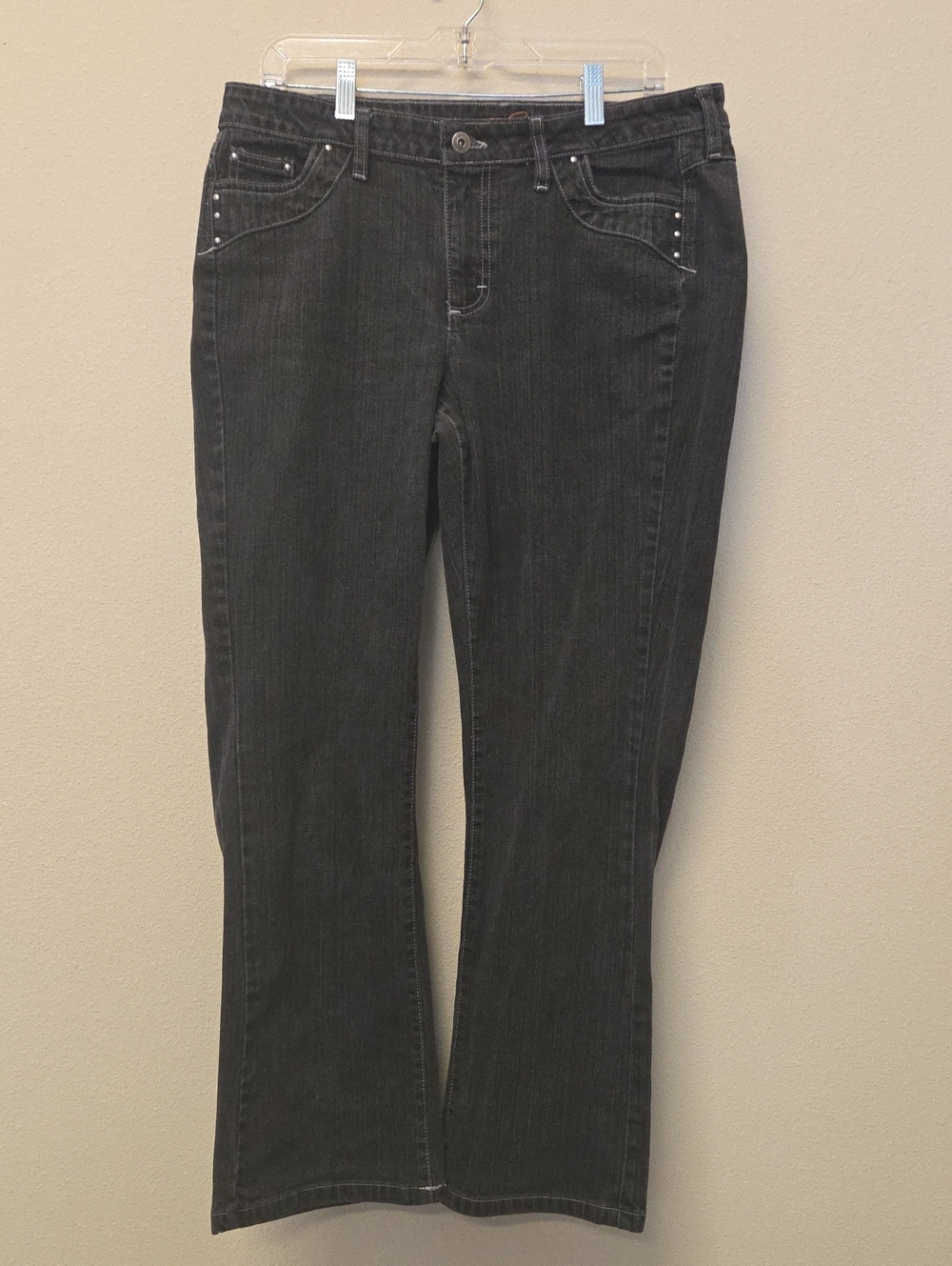 Riders By Lee VintageBlack Strech Women’s Jeans with Stud Detail Size 13/14P
